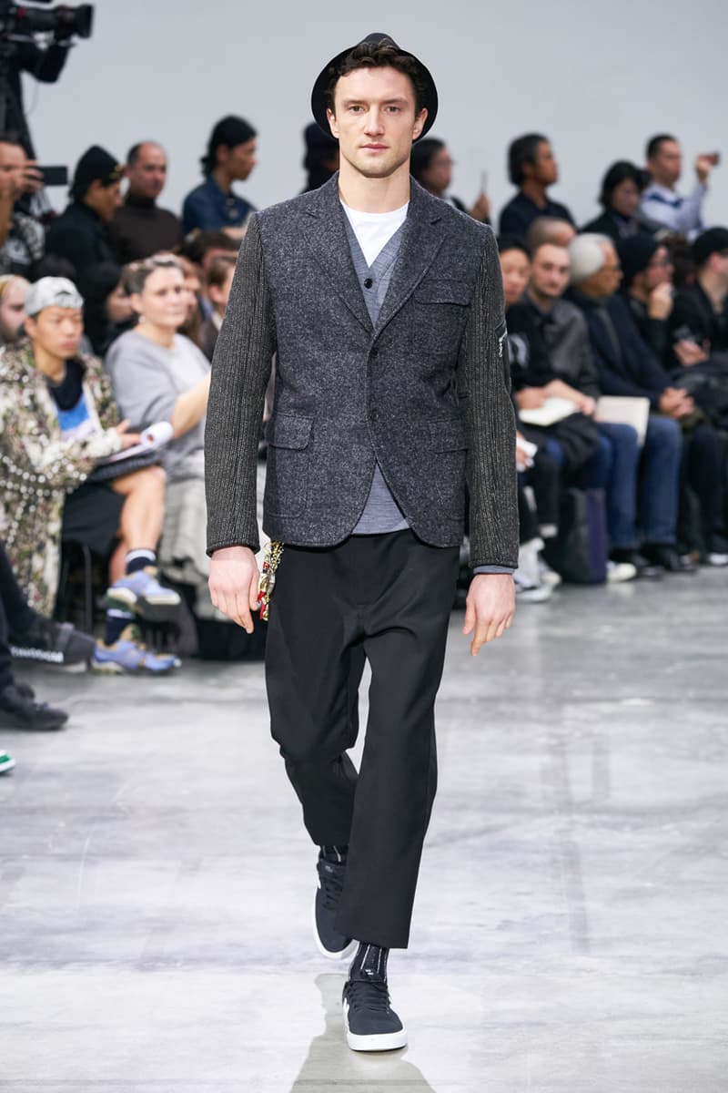 junya watanabe man fall winter 2020 mens collection runway show paris fashion week classico theme italian racing collaborations brooks brothers levis canada goose carhartt pirelli moto guzzi