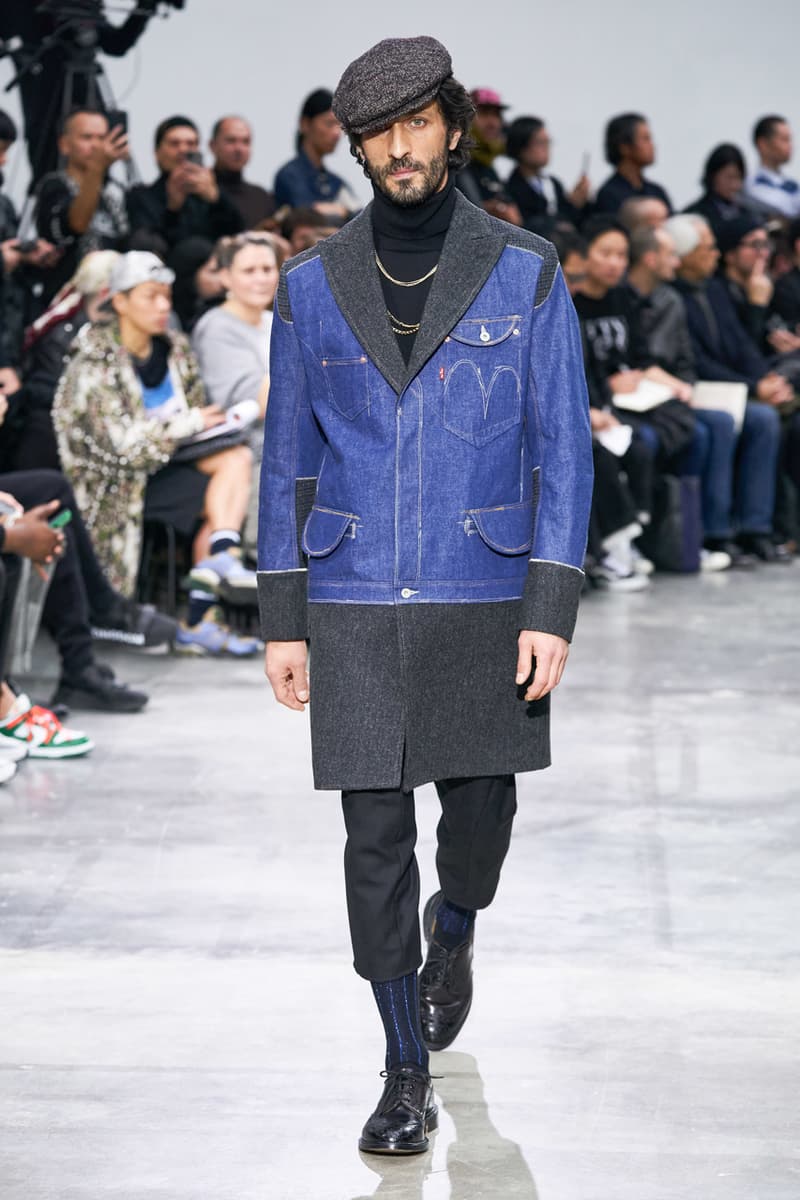 junya watanabe man fall winter 2020 mens collection runway show paris fashion week classico theme italian racing collaborations brooks brothers levis canada goose carhartt pirelli moto guzzi
