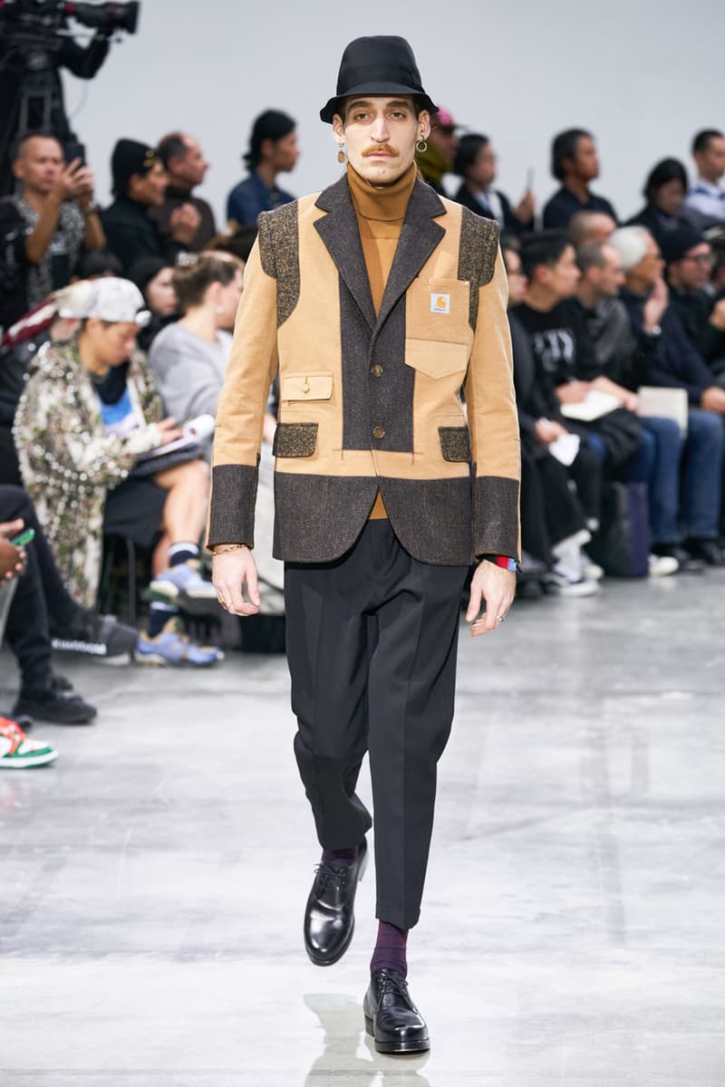 junya watanabe man fall winter 2020 mens collection runway show paris fashion week classico theme italian racing collaborations brooks brothers levis canada goose carhartt pirelli moto guzzi