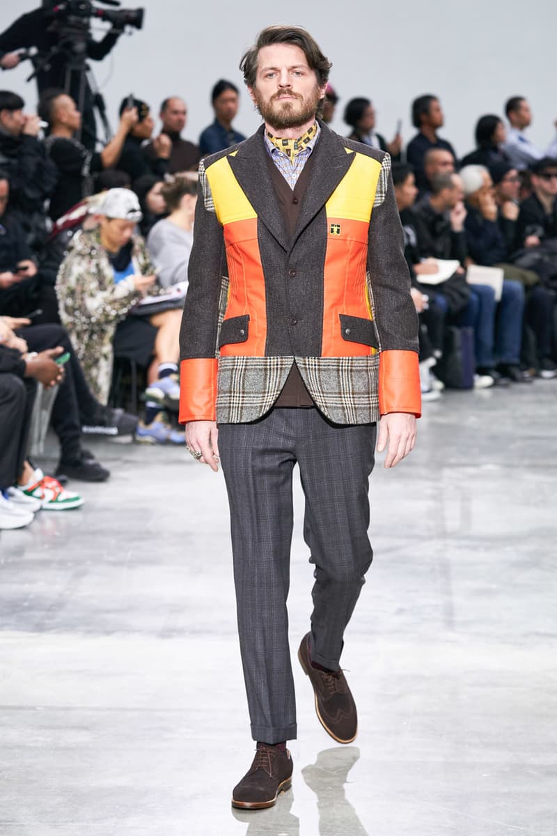 junya watanabe man fall winter 2020 mens collection runway show paris fashion week classico theme italian racing collaborations brooks brothers levis canada goose carhartt pirelli moto guzzi