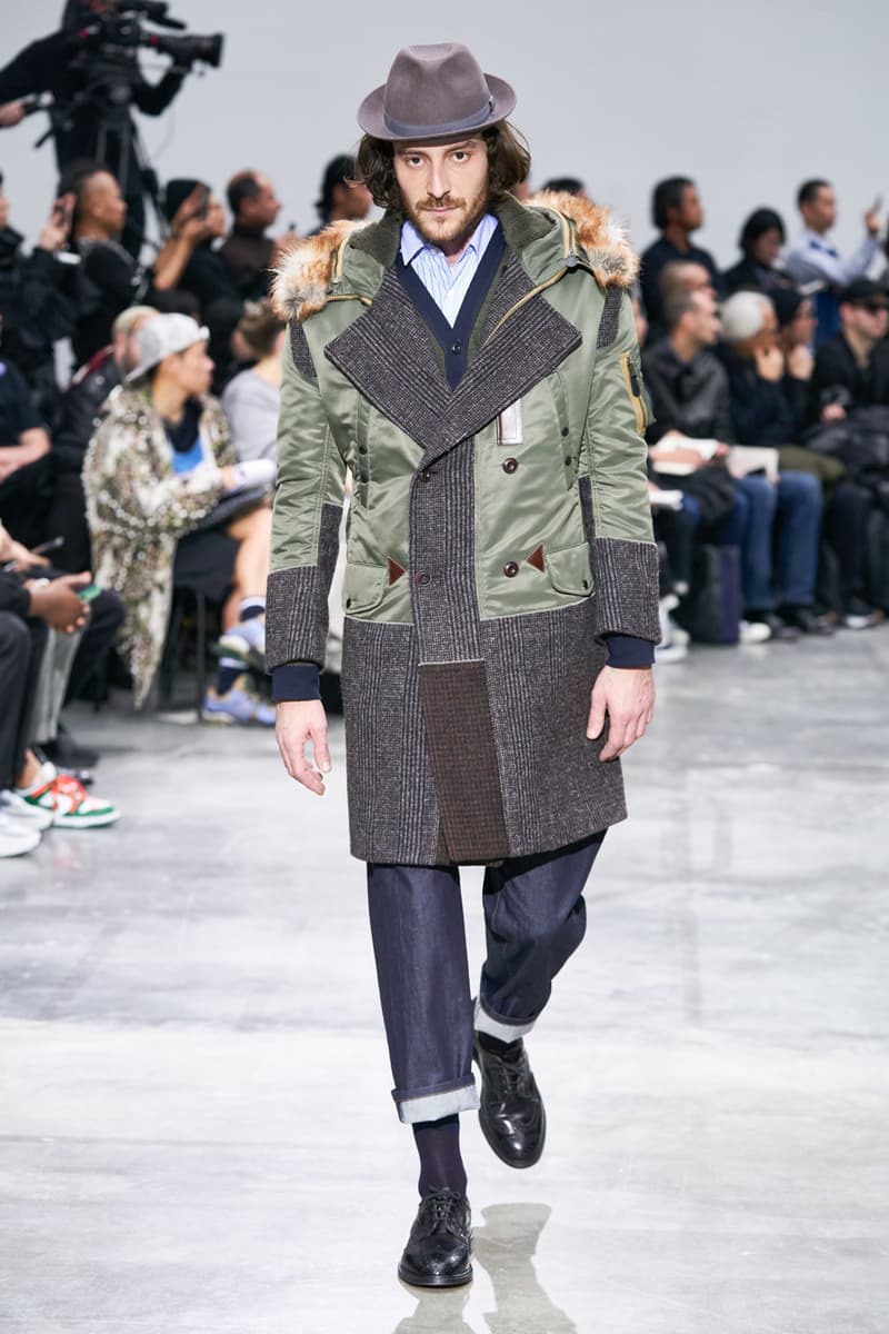 junya watanabe man fall winter 2020 mens collection runway show paris fashion week classico theme italian racing collaborations brooks brothers levis canada goose carhartt pirelli moto guzzi