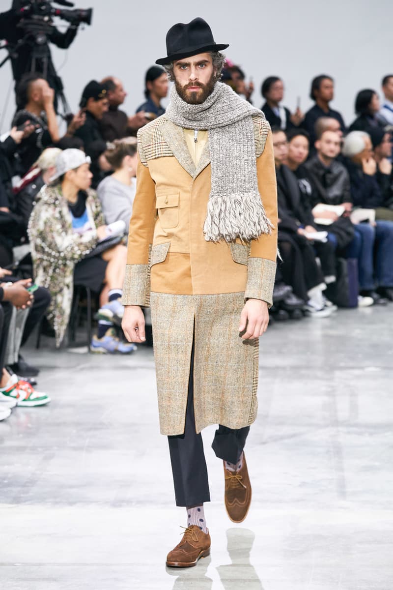 junya watanabe man fall winter 2020 mens collection runway show paris fashion week classico theme italian racing collaborations brooks brothers levis canada goose carhartt pirelli moto guzzi