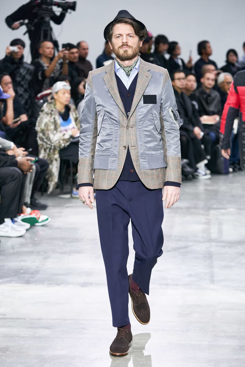 junya watanabe man fall winter 2020 mens collection runway show paris fashion week classico theme italian racing collaborations brooks brothers levis canada goose carhartt pirelli moto guzzi