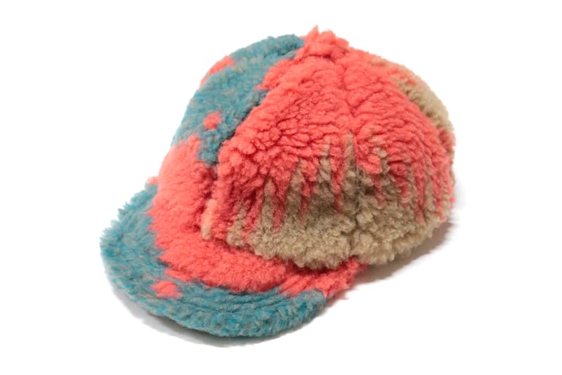 KAPITAL Multi Colored Bore Fleece Caps wool woolen hats six panel five panel baseball kiro hirata japanese veil ball fall winter 2019 collection vintage leather gray pink blue yellow