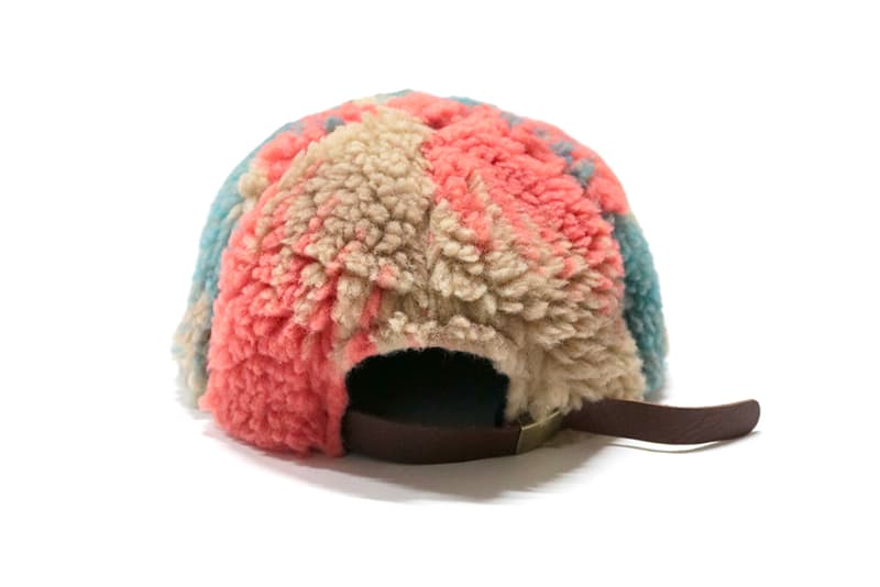 KAPITAL Multi Colored Bore Fleece Caps wool woolen hats six panel five panel baseball kiro hirata japanese veil ball fall winter 2019 collection vintage leather gray pink blue yellow