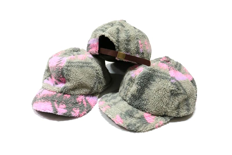 KAPITAL Multi Colored Bore Fleece Caps wool woolen hats six panel five panel baseball kiro hirata japanese veil ball fall winter 2019 collection vintage leather gray pink blue yellow