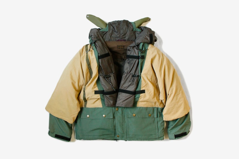 KAPITAL Modular 60 40 Cross KAMAKURA Anorak kiro hirata biker made in japan designer coats jackets fall winter 2020 military outdoor beige khaki olive haori technical functional kountry