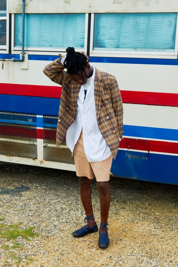KAPTAIN SUNSHINE Spring Summer 2020 collection Lookbook japanese minimal understated traditional pattern plaid checker double breasted blazer mac coat jackets vest gore tex