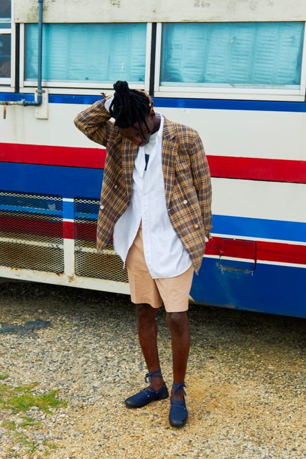 KAPTAIN SUNSHINE Spring Summer 2020 collection Lookbook japanese minimal understated traditional pattern plaid checker double breasted blazer mac coat jackets vest gore tex