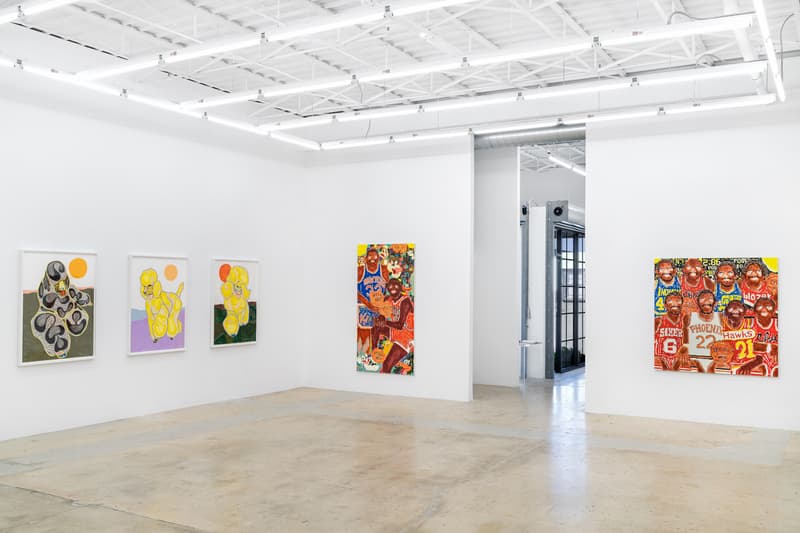 Koichi Sato & Susumu Kamijo Duo "Nobunaga" Exhibition Bill Brady Gallery Miami Paintings Poodles Basketball