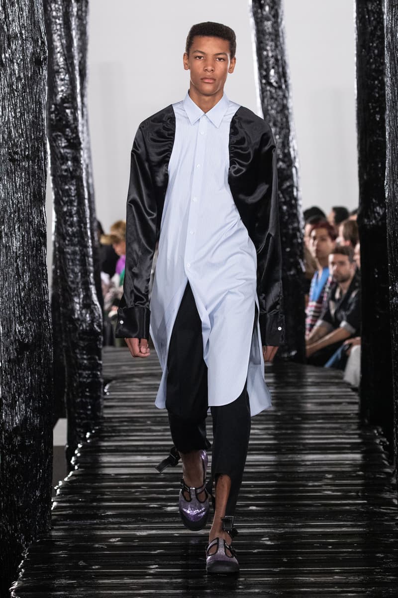 LOEWE Fall/Winter 2020 Runway Collection Paris Fashion Week Jackets Coats Shirts Pants Chain Links Bags Hats Blazers Capes Scarves Dresses Studs Silk