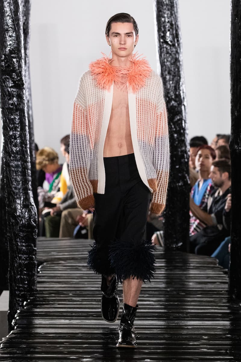 LOEWE Fall/Winter 2020 Runway Collection Paris Fashion Week Jackets Coats Shirts Pants Chain Links Bags Hats Blazers Capes Scarves Dresses Studs Silk