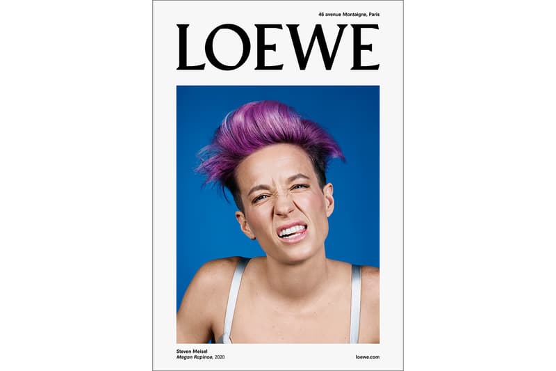 LOEWE Fall/Winter 2020 Menswear Campaign Shot by Steven Meisel First Look Teaser U.S. Female American Football Player Star Megan Rapinoe Soccer Puzzle Bag Jonathan Anderson Concept of truth in the face of distortion