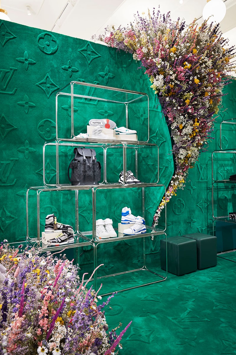 louis vuitton virgil abloh spring summer 2020 pop up release information keepall 50 flowers bag buy cop purchase address opening details