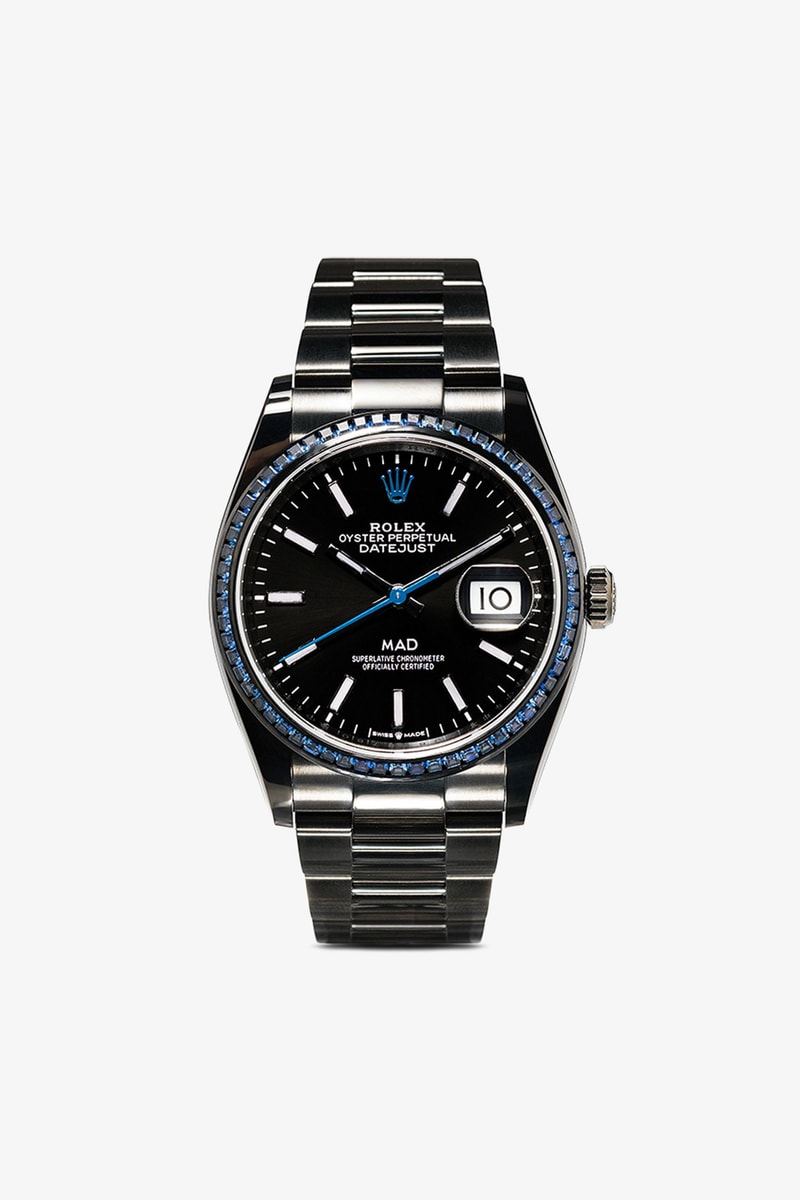 MAD Paris Black Rolex Datejust 36 Sapphire Stainless Steel Watch Release Info black stainless steel drop date price details images where to buy w2c browns oyster perpetual 