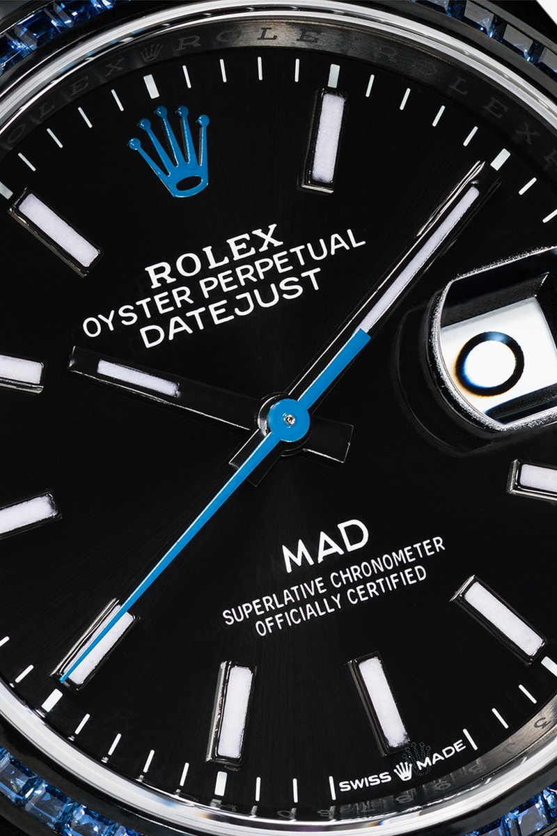 MAD Paris Black Rolex Datejust 36 Sapphire Stainless Steel Watch Release Info black stainless steel drop date price details images where to buy w2c browns oyster perpetual 