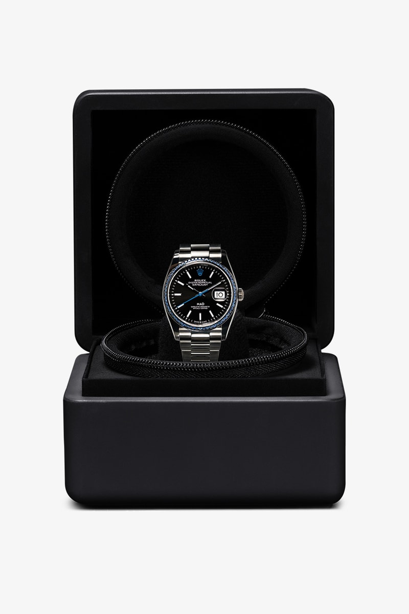 MAD Paris Black Rolex Datejust 36 Sapphire Stainless Steel Watch Release Info black stainless steel drop date price details images where to buy w2c browns oyster perpetual 