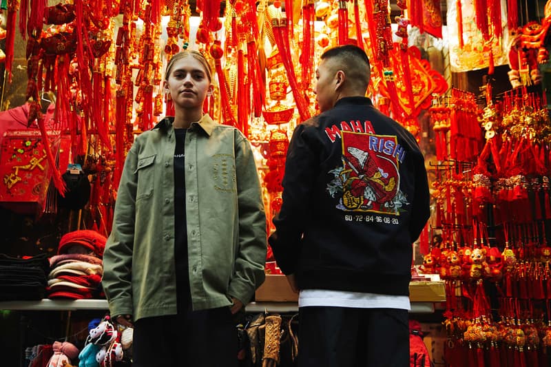 maharishi Spring/Summer 2020 Lunar Year of the Rat Capsule Collection Stadium Jackets Track Pants T-shirts Chinese New Year Bandanas Embroidery