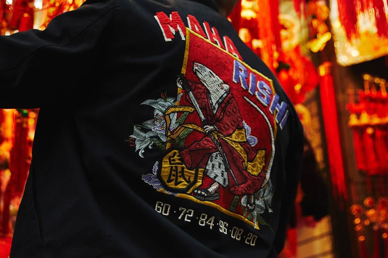 maharishi Spring/Summer 2020 Lunar Year of the Rat Capsule Collection Stadium Jackets Track Pants T-shirts Chinese New Year Bandanas Embroidery