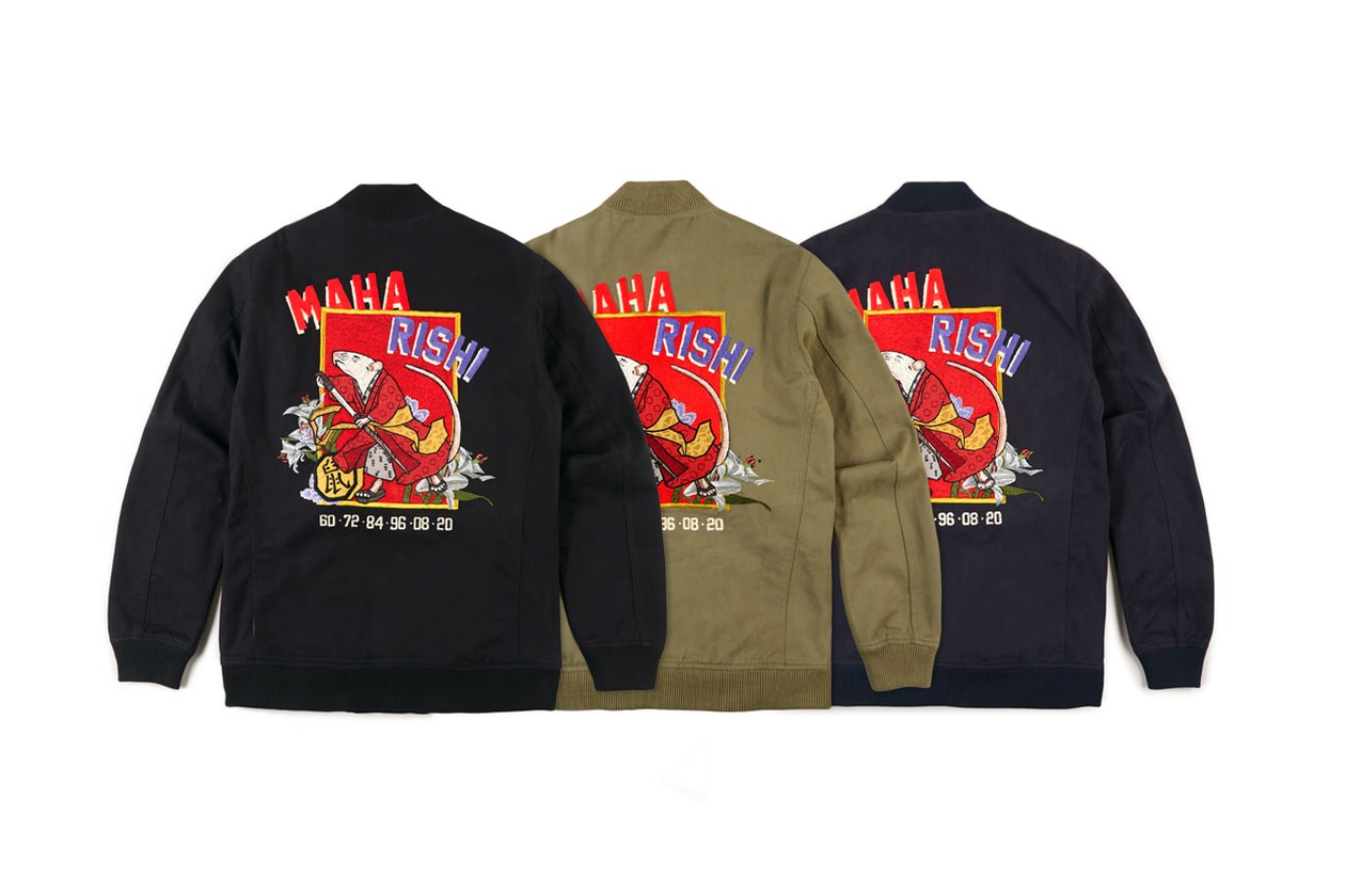maharishi Spring/Summer 2020 Lunar Year of the Rat Capsule Collection Stadium Jackets Track Pants T-shirts Chinese New Year Bandanas Embroidery 