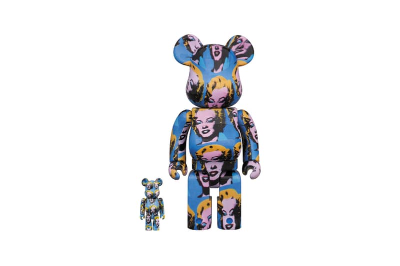 Medicom Toy BEARBRICK Andy Warhol Marilyn Monroe Twenty Five Colored Marilyns 1962 400 100 Marilyn dyptich blue yellow portrait 1953 niagara august pop art artworks paintings