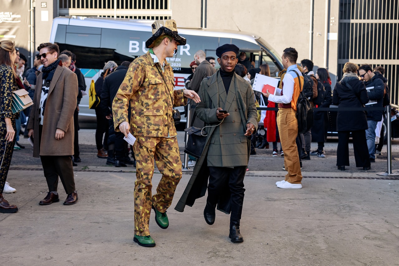 Street Style at Milan Fashion Week Fall/Winter 2020 fw20 menswear mfw snaps streetstyle