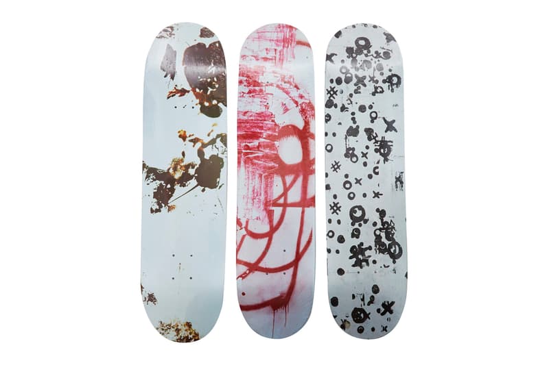 Supreme Rare Artist Skate Decks resurfaces moda operandi Damien Hirst Richard Prince Christopher Wool Jeff Koons modern monkey train spin painting collectibles decks skateboards
