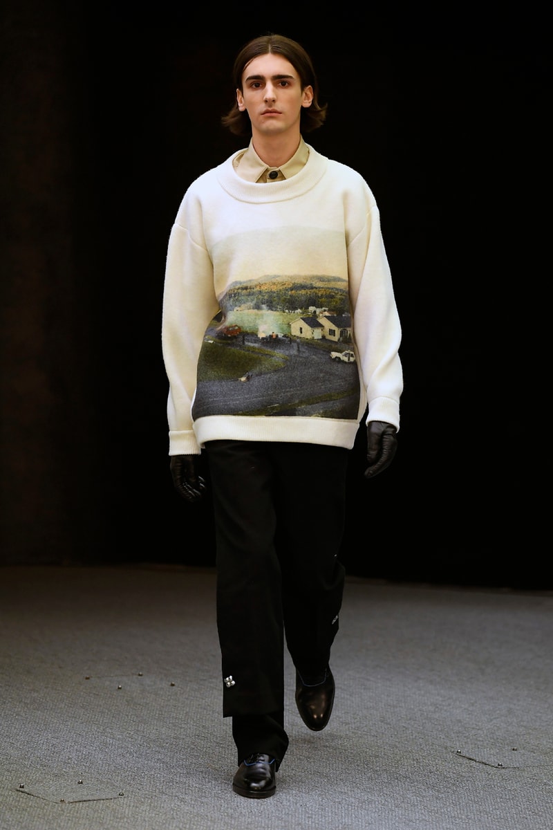 Namacheko Fall/Winter 2020 Runway Collection Paris Fashion Week Gagosian Gallery Gregory Crewdson “Somnambulism” Photographs America Suburbia Capes Dresses Jackets Coats Sweatshirts Shirts 