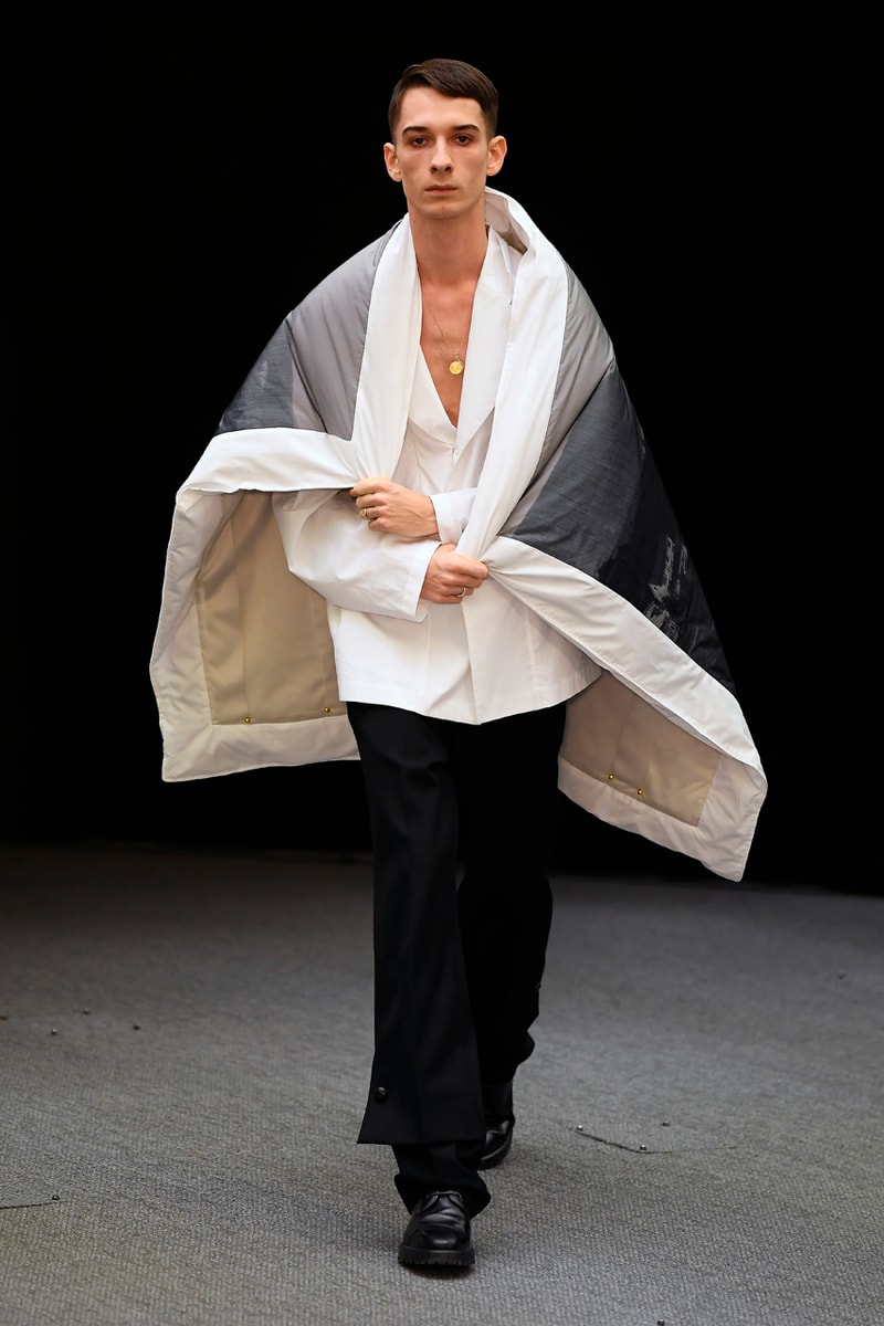 Namacheko Fall/Winter 2020 Runway Collection Paris Fashion Week Gagosian Gallery Gregory Crewdson “Somnambulism” Photographs America Suburbia Capes Dresses Jackets Coats Sweatshirts Shirts 