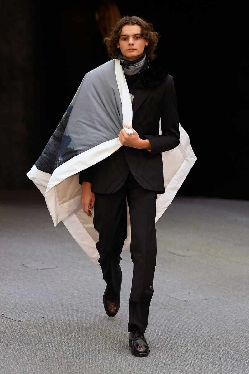 Namacheko Fall/Winter 2020 Runway Collection Paris Fashion Week Gagosian Gallery Gregory Crewdson “Somnambulism” Photographs America Suburbia Capes Dresses Jackets Coats Sweatshirts Shirts 