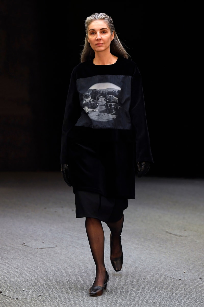 Namacheko Fall/Winter 2020 Runway Collection Paris Fashion Week Gagosian Gallery Gregory Crewdson “Somnambulism” Photographs America Suburbia Capes Dresses Jackets Coats Sweatshirts Shirts 