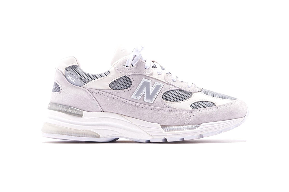 NBM992NC new balance white tonal 992 sneakers shoes kith 
