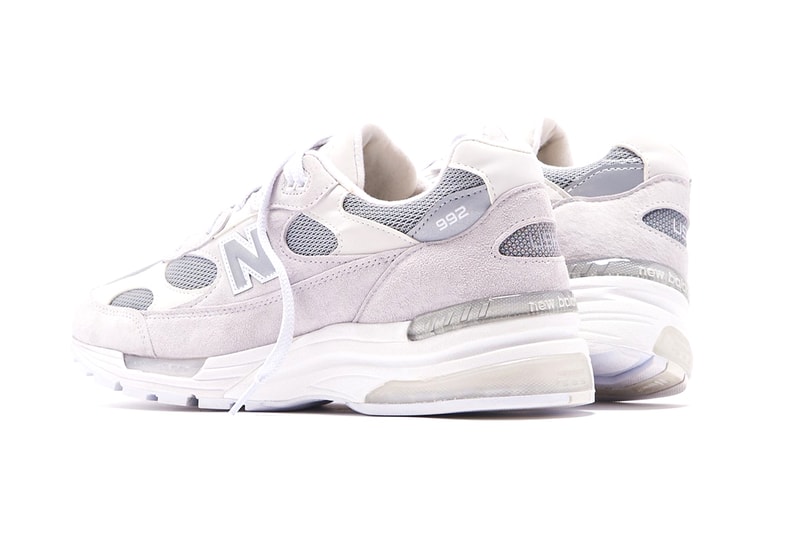 NBM992NC new balance white tonal 992 sneakers shoes kith 