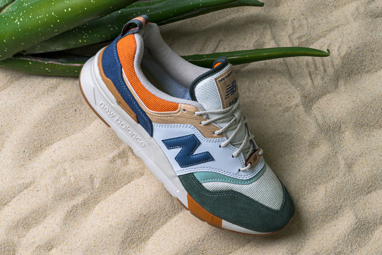 New Balance CM997HAN Slate Green Stone Blue shoes sneakers footwear runners trainers kicks Fearlessly Independent Since 1906 American ballistic nylon wood tan earth tone