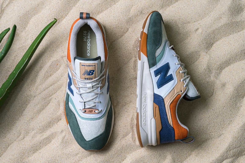 New Balance CM997HAN Slate Green Stone Blue shoes sneakers footwear runners trainers kicks Fearlessly Independent Since 1906 American ballistic nylon wood tan earth tone
