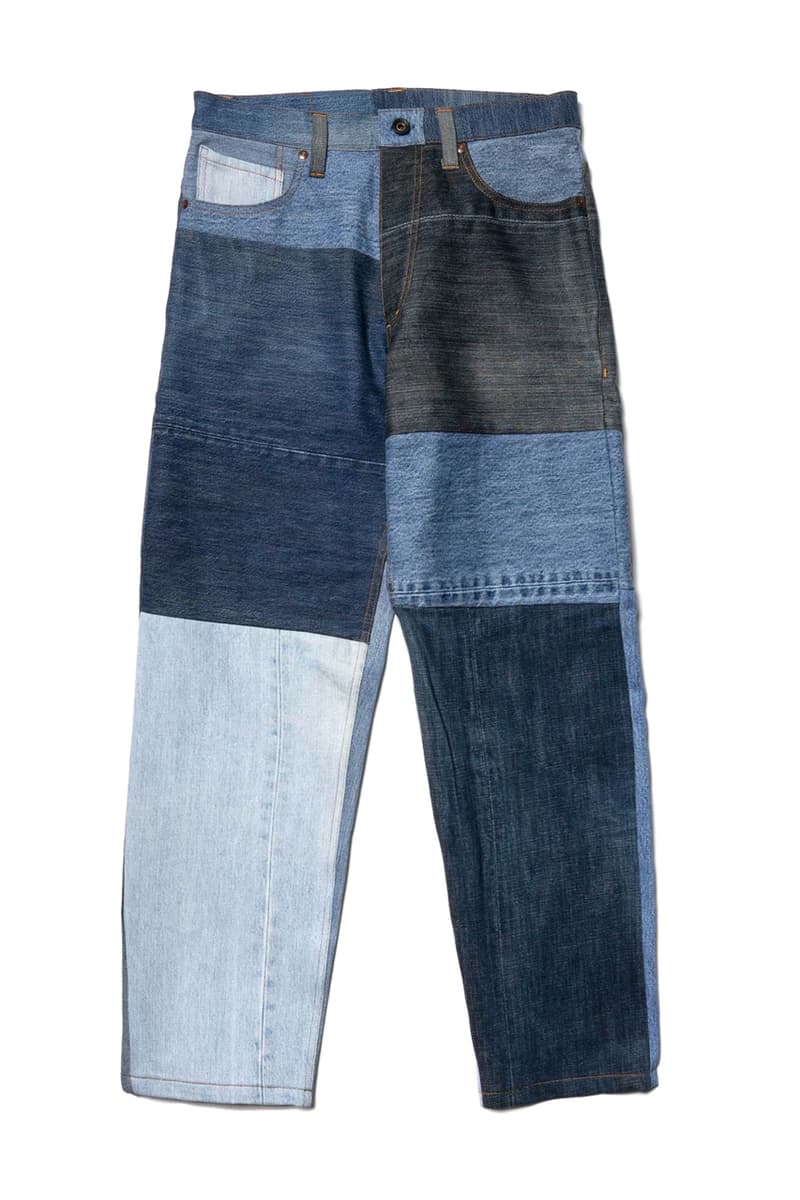 NEXUSVII Patched 550 Indigo Damaged hand distressed Regular fit five pocket design dye Made in Japan star stitching trousers pants jeans spring summer 2020 japanese zip fly