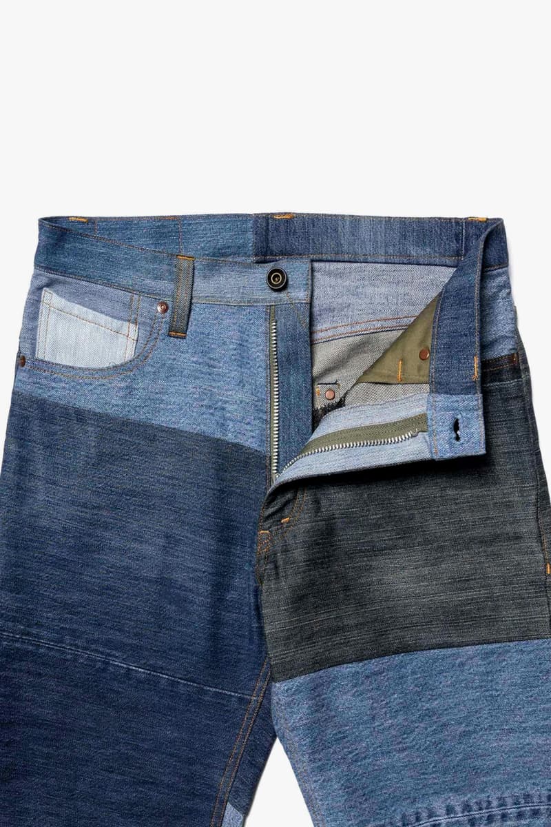 NEXUSVII Patched 550 Indigo Damaged hand distressed Regular fit five pocket design dye Made in Japan star stitching trousers pants jeans spring summer 2020 japanese zip fly