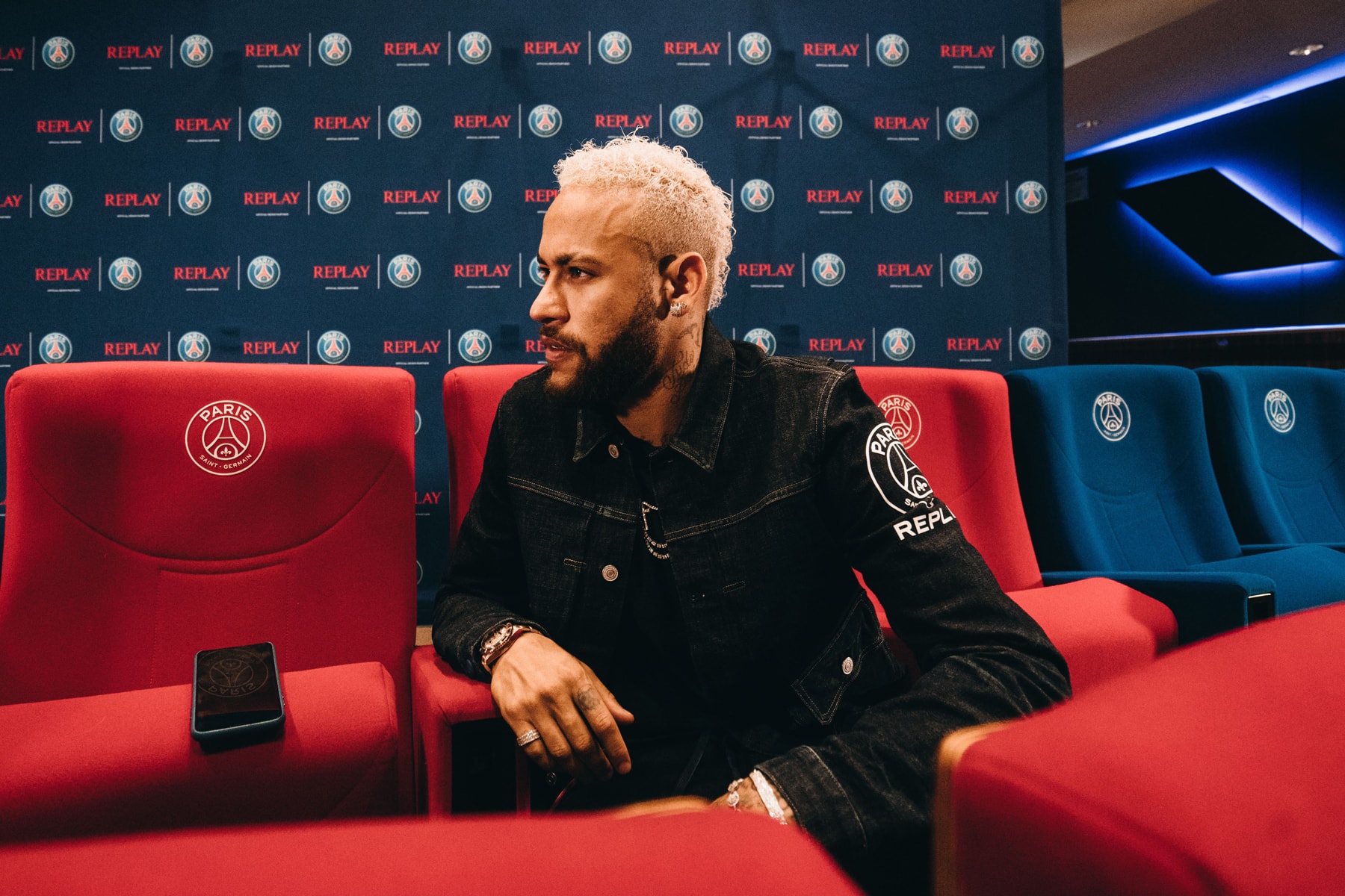 Neymar Jr. PSG x Replay Collection Interview paris saint germain collaborations interviews paris parc des princes football soccer denim capsules