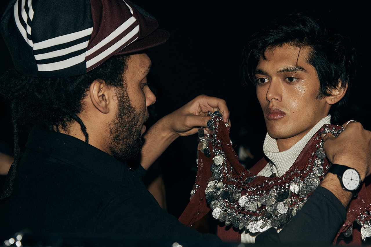 nicholas daley fred perry adidas tricker's george cox lavenham collection fall winter 2020 lfwm london fashion week mens backstage first look collaboration stockists