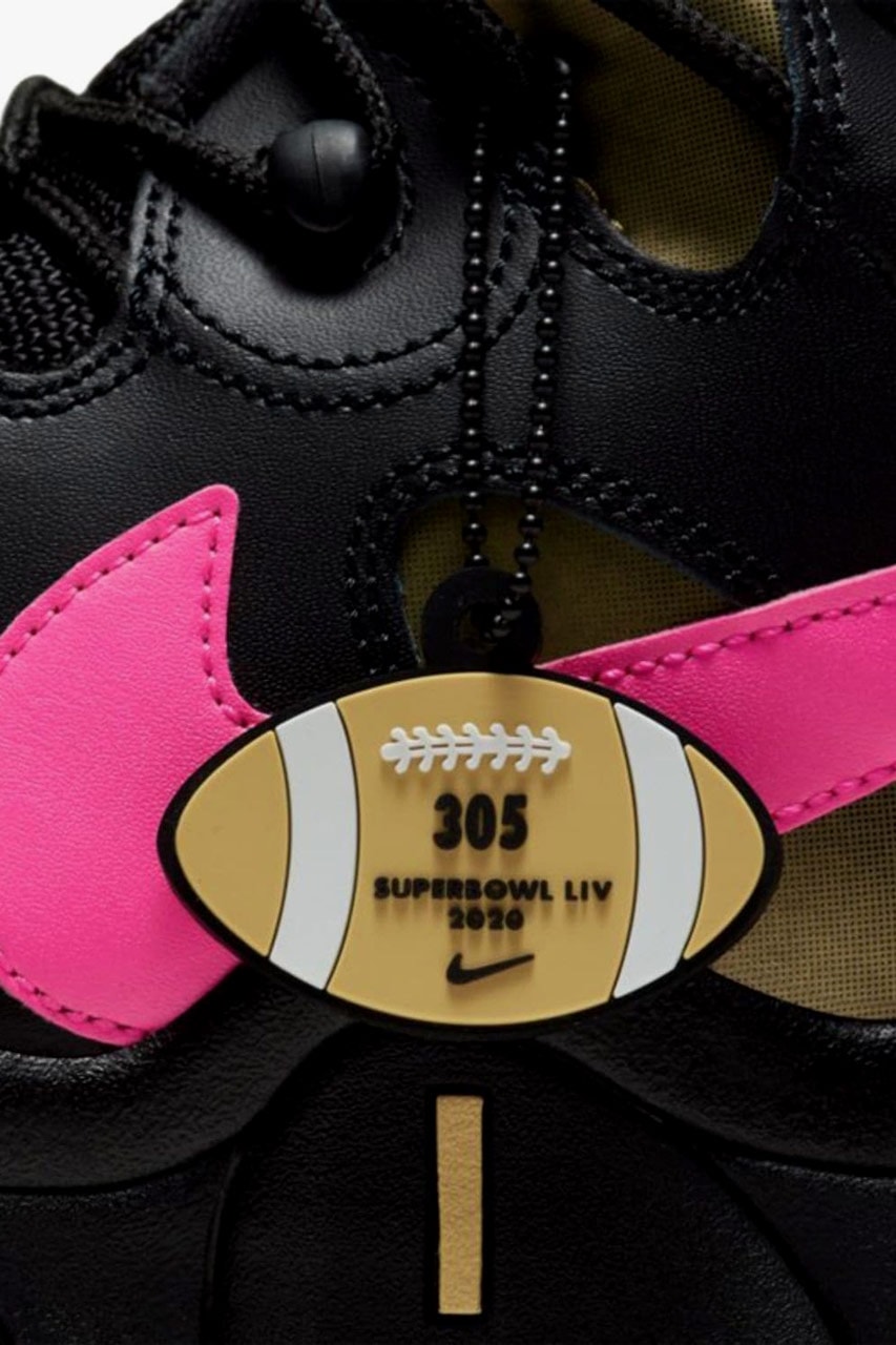 nike air barrage low qs sneakers black infinite gold pink blast colorway release style no ct8454 001