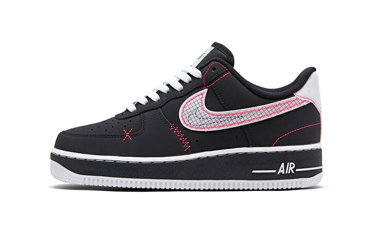 Nike Details Air Force 1 '07 LV8 With "Bright Crimson" Top-Stitching