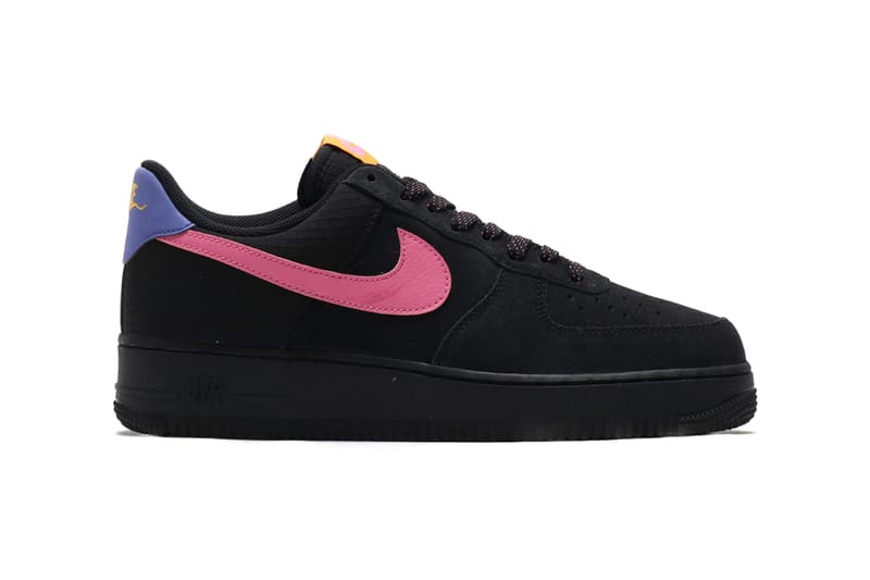 black and pink nike air force 1