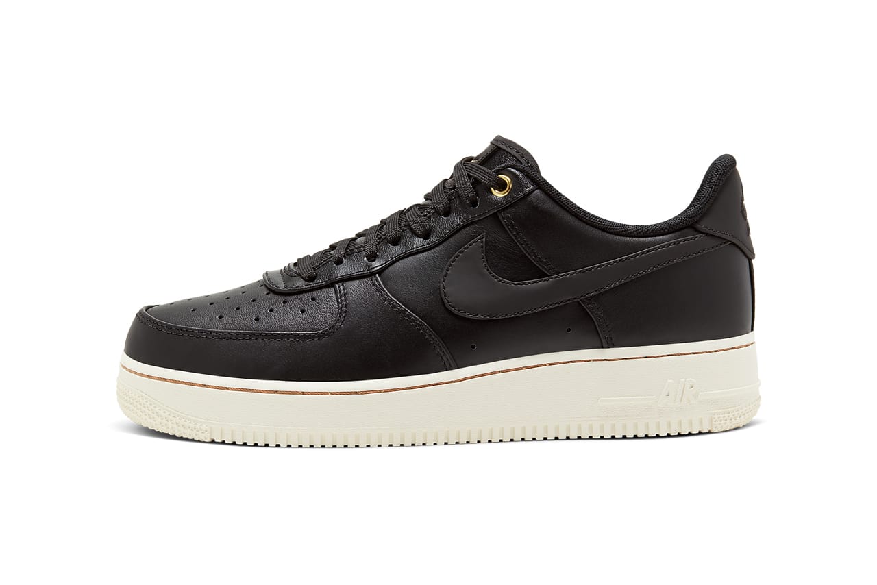 air force 1 black leather pack