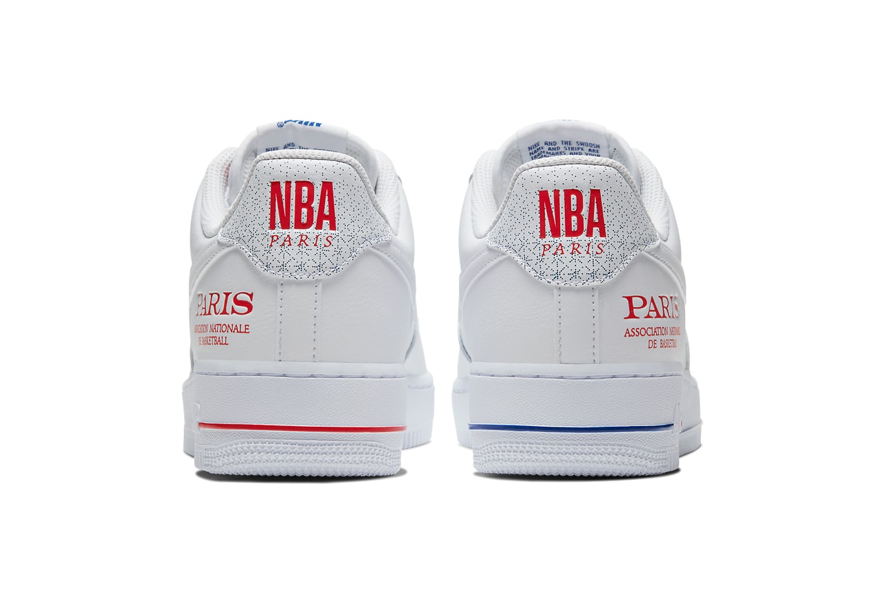 nike air force 1 nba global games paris game france french white university red adrenaline blue CW2367 100 release date info photos price
