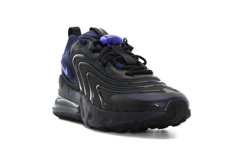 Nike Air Max 270 React ENG Black Obisidian footwear shoes sneakers kicks runners trainers spring summer 2020 swoosh oregon CD0113 001 purple sapphire air unit cushioning performance footwear