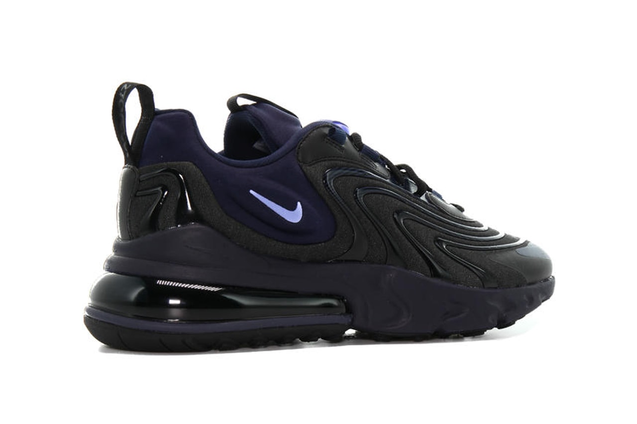 Nike Air Max 270 React ENG Black Obisidian footwear shoes sneakers kicks runners trainers spring summer 2020 swoosh oregon CD0113 001 purple sapphire air unit cushioning performance footwear