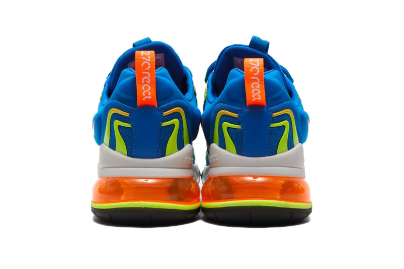 Nike Air Max 270 React ENG Laser Crimson Laser Orange VOLT PLATINUM TINT SOAR TOTAL ORANGE cd0113 401 601 sneakers shoes footwear kicks runners trainers swoosh spring 2020