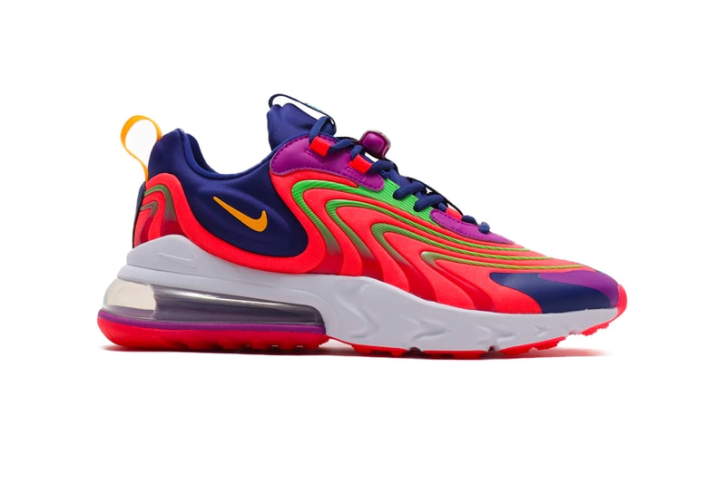 Nike Air Max 270 React ENG Laser Crimson Laser Orange VOLT PLATINUM TINT SOAR TOTAL ORANGE cd0113 401 601 sneakers shoes footwear kicks runners trainers swoosh spring 2020