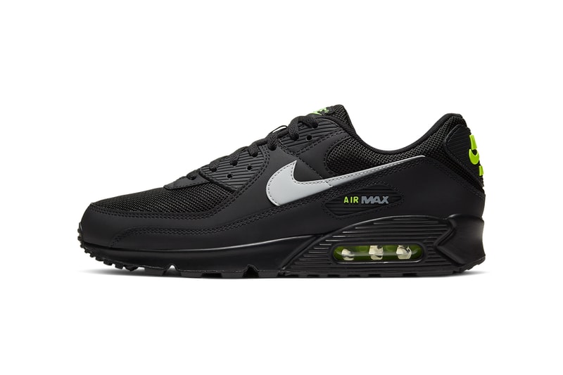 nike air max 90 black volt light smoke grey CV1634 001 release date info photos price