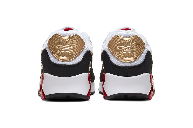 nike air max 90 chinese new year cny CU3005 171 white black metallic gold crimson release date info photos price